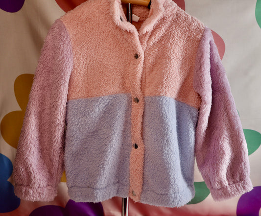 NEW Girls color-block Sherpa Sweater