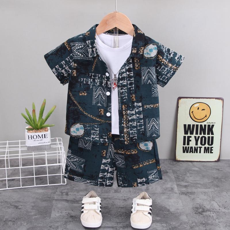 Boys Geometric Print 2-Piece Set