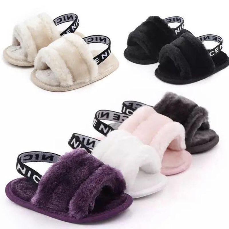 NEW Girls Fluff Sandals