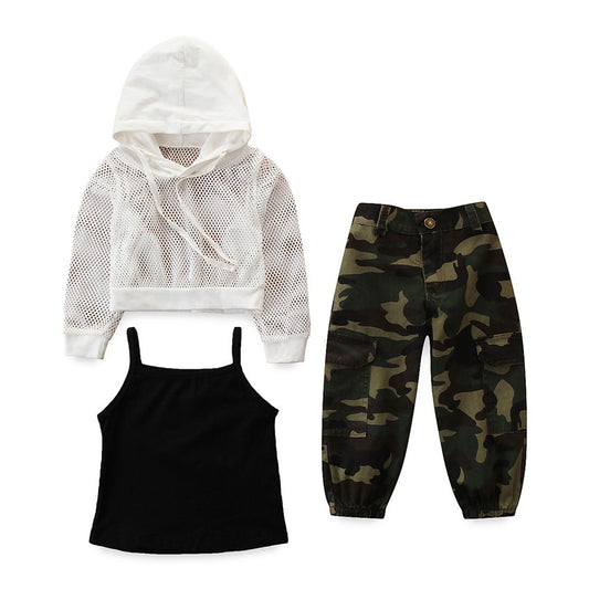 Girls Mesh and Camo 3-Piece Set