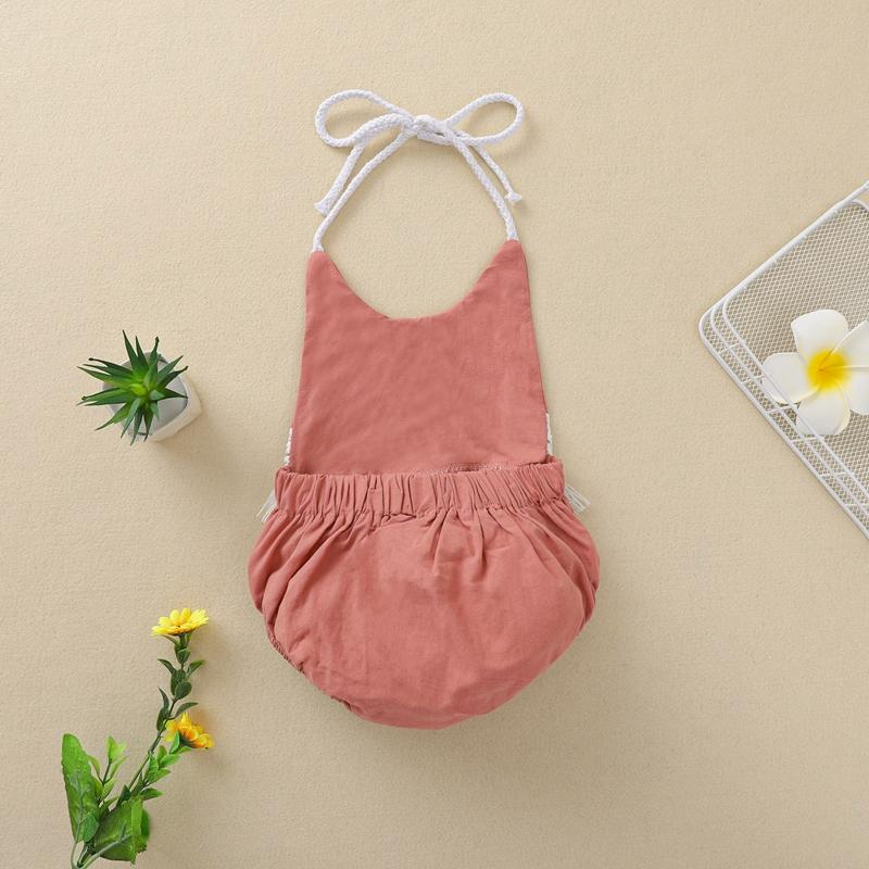 Girls Pink Boho Romper