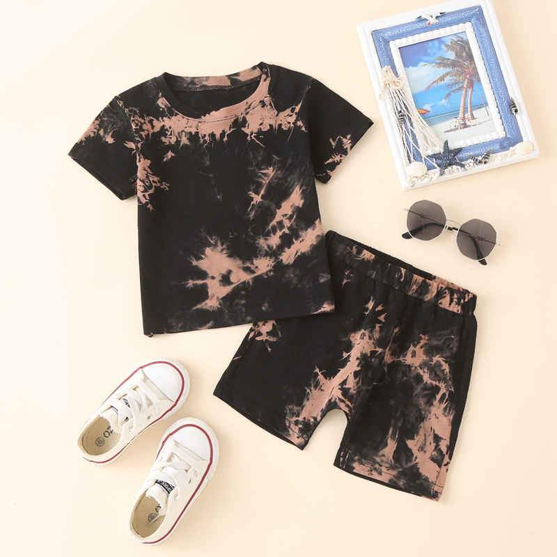 Boys Black Tie Dye 2-Piece Set